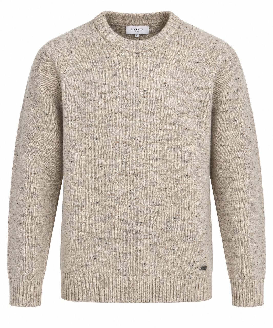 Maglia girocollo sale e pepe beige - De Matteo Uomo