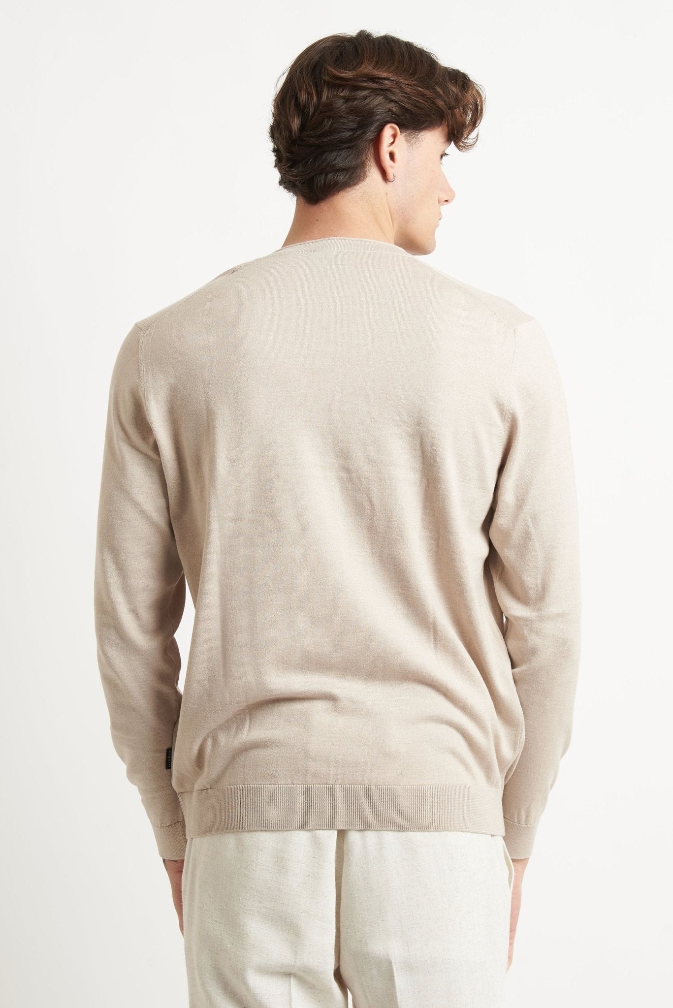 Maglia in Filo con Polsi e Fondo Elasticizzati 75522C - De Matteo Uomo