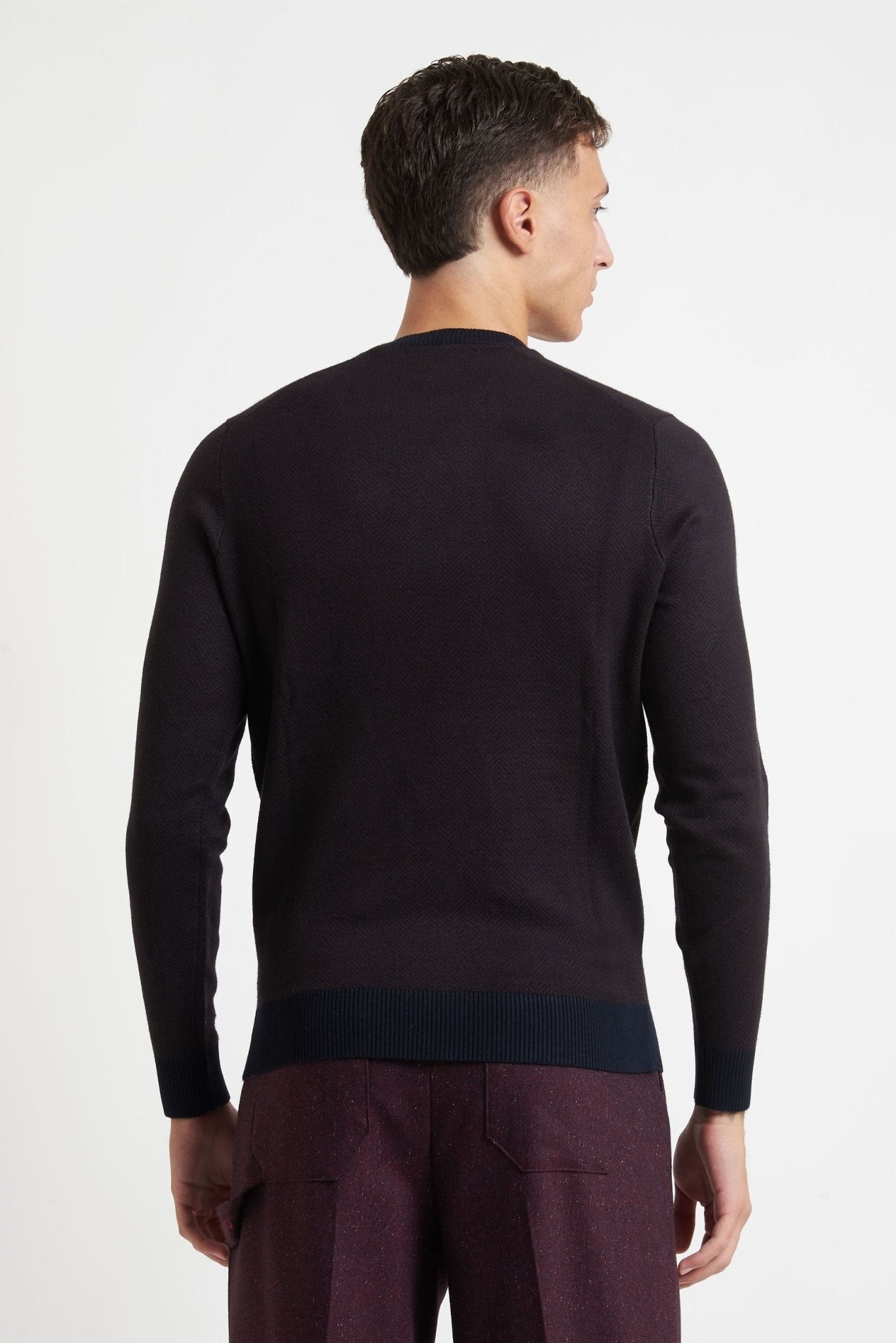 Maglia MARK UP Girocollo con Disegno Spina di Pesce MK9900019 - De Matteo Uomo