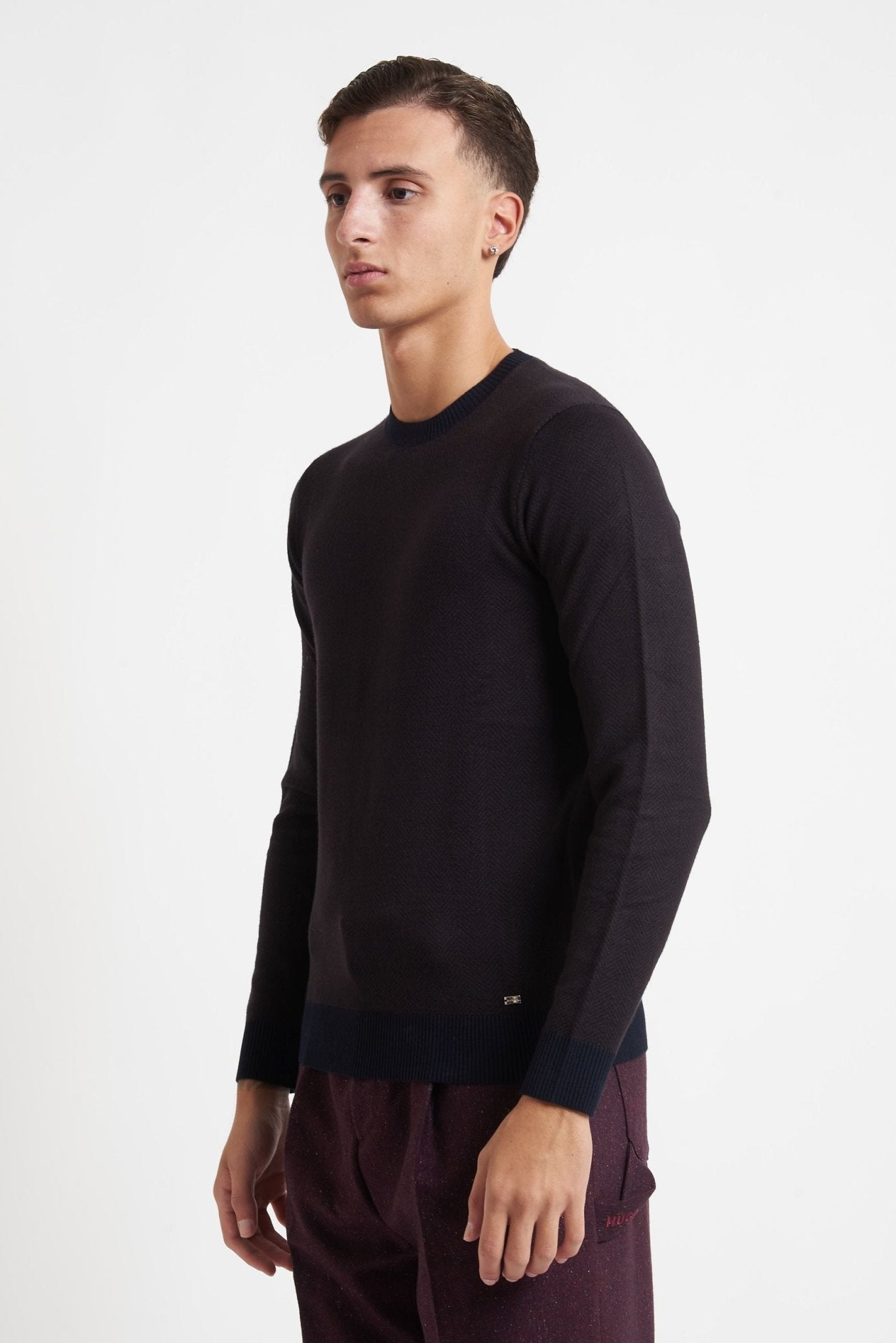 Maglia MARK UP Girocollo con Disegno Spina di Pesce MK9900019 - De Matteo Uomo