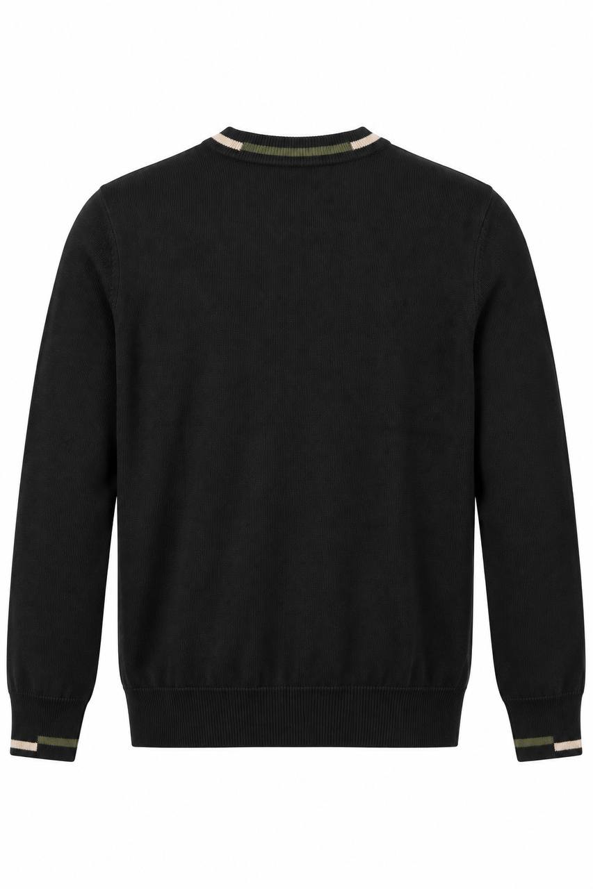 Maglia Uomo Basic con Collo e Maniche a Contrasto - De Matteo Uomo