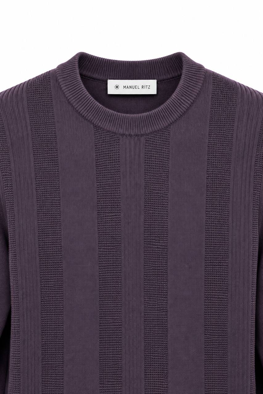Maglia Uomo Basic Girocollo in Lana e Fibra Acrilica - De Matteo Uomo