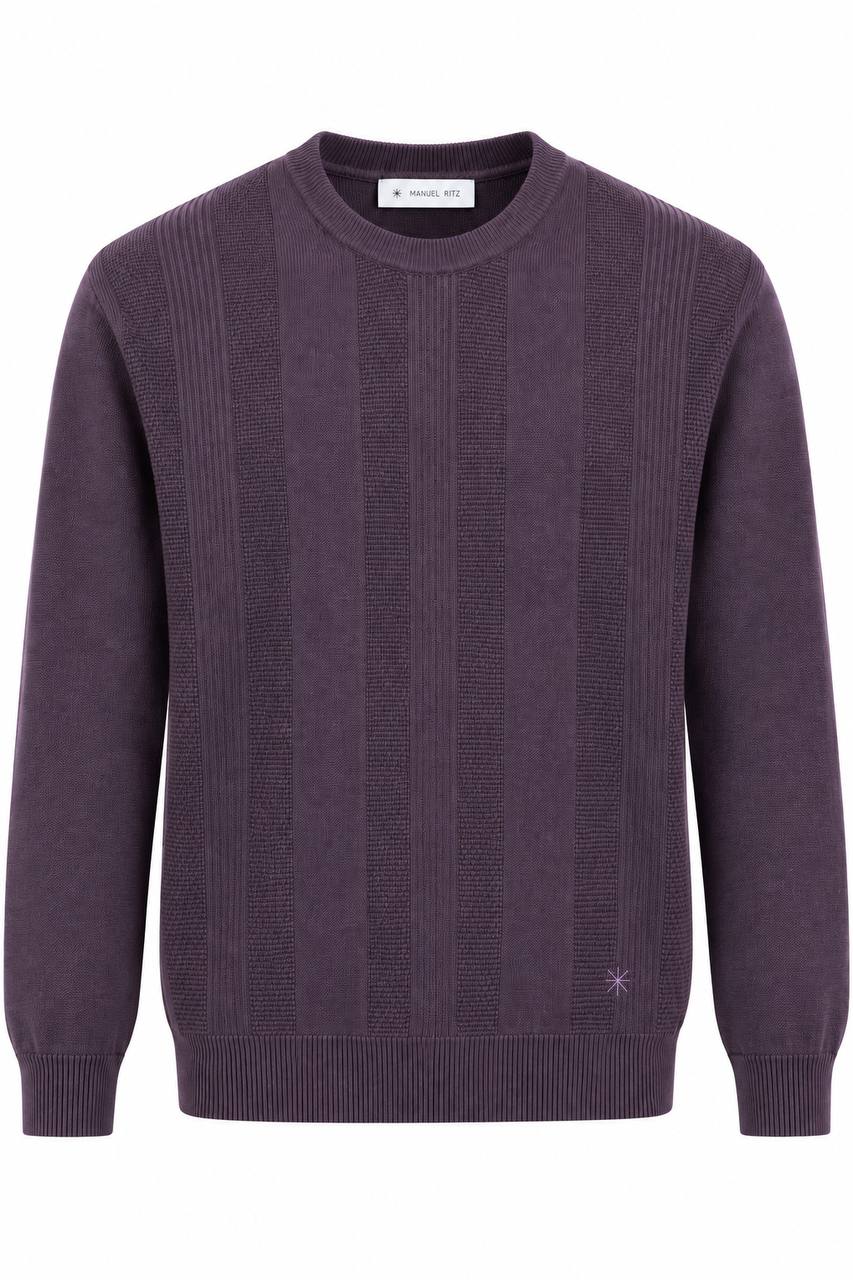 Maglia Uomo Basic Girocollo in Lana e Fibra Acrilica - De Matteo Uomo