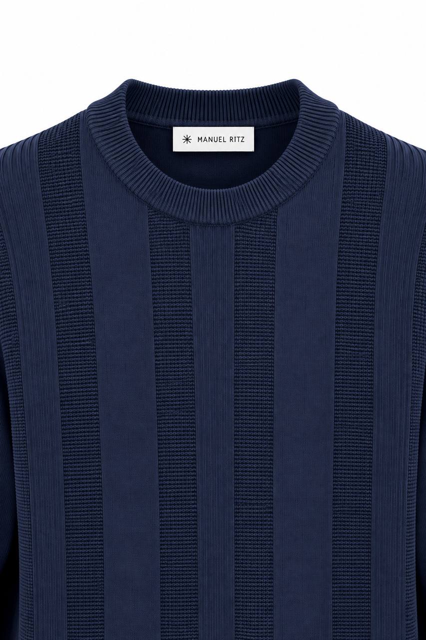 Maglia Uomo Basic Girocollo in Lana e Fibra Acrilica - De Matteo Uomo