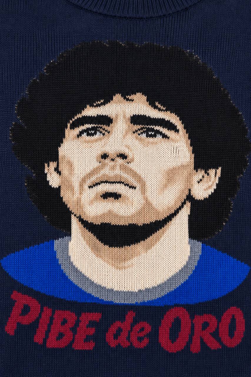 Maglia Uomo Girocollo con Stampa Maradona - De Matteo Uomo