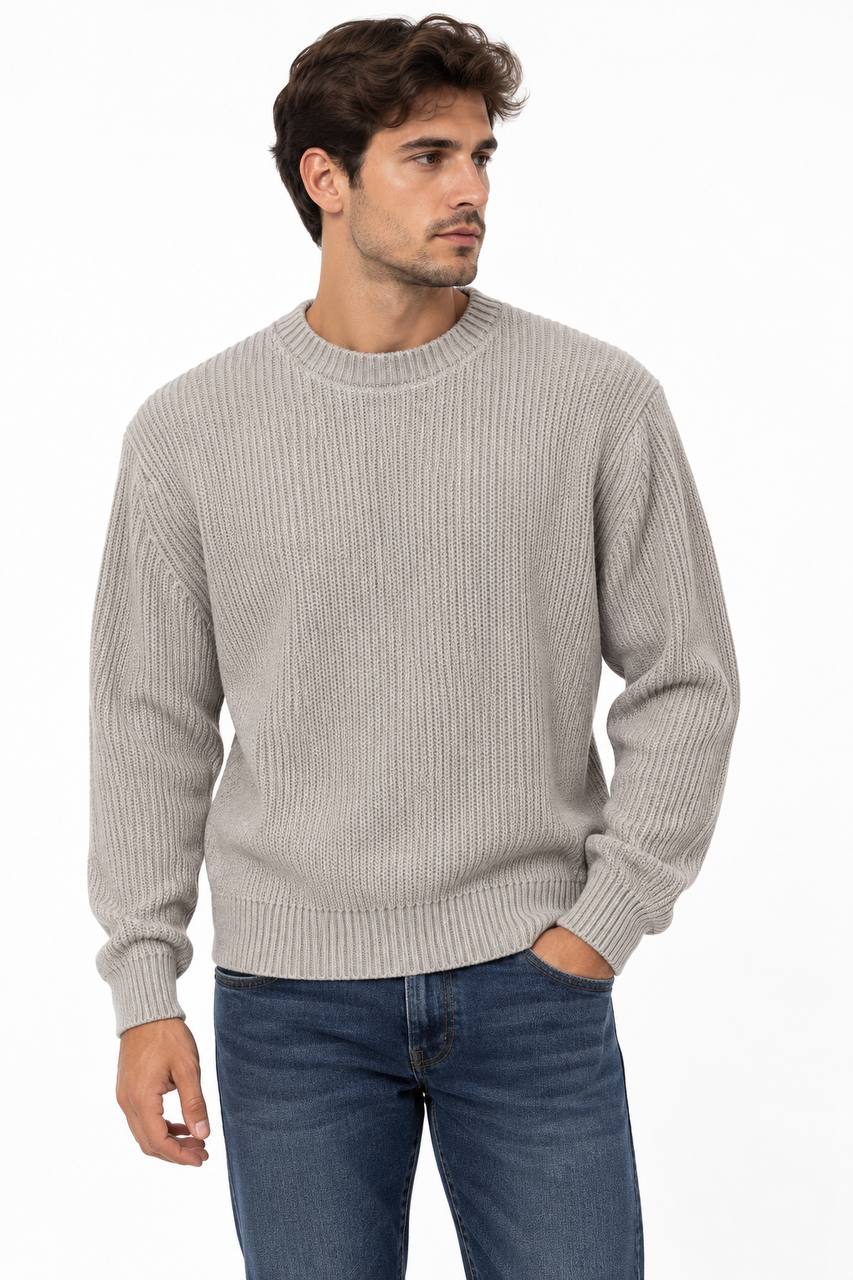 Maglia Uomo Girocollo in Lana e Cotone - De Matteo Uomo