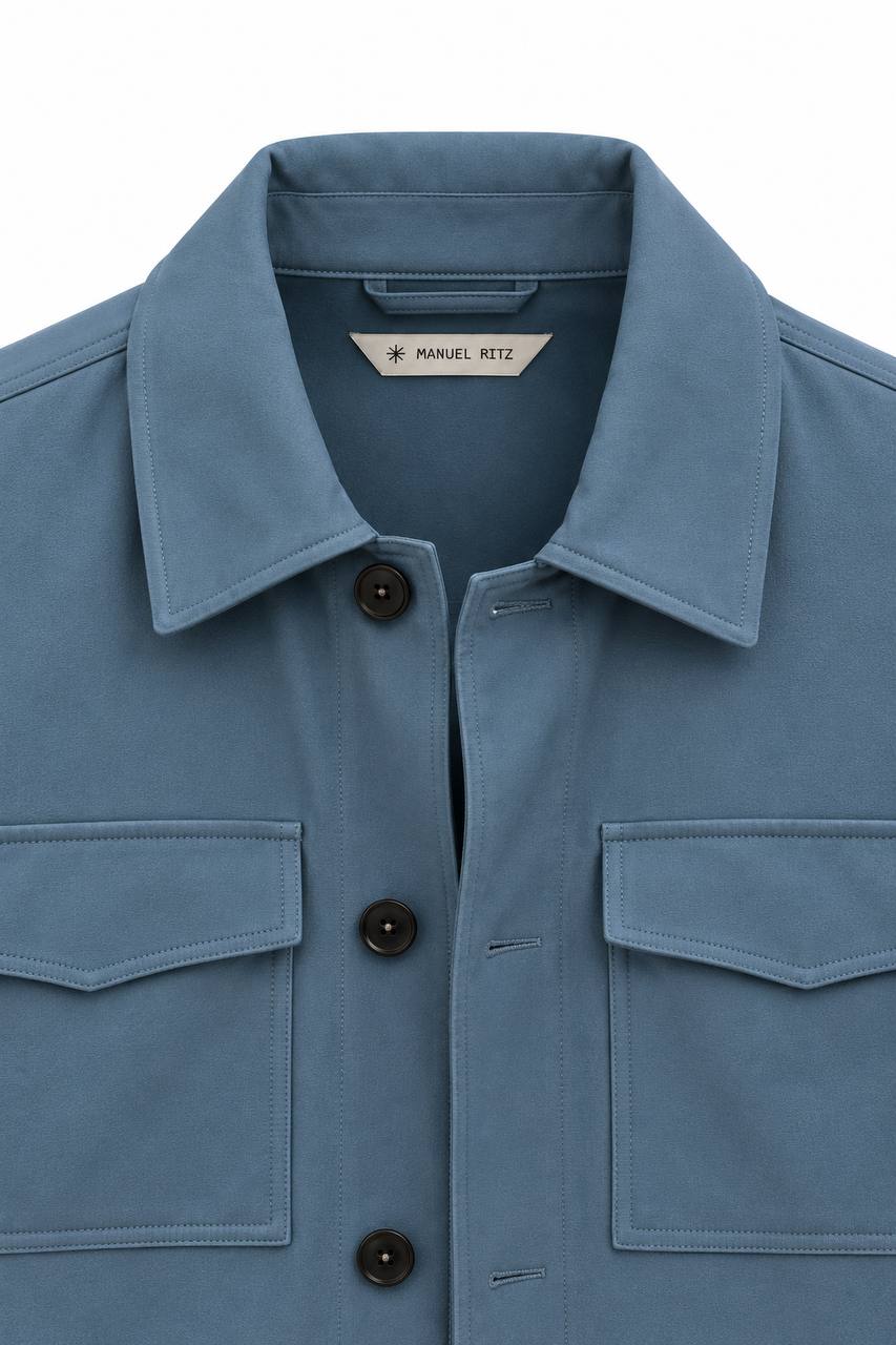 Overshirt Uomo Coordinato in Lana con Tasconi - De Matteo Uomo