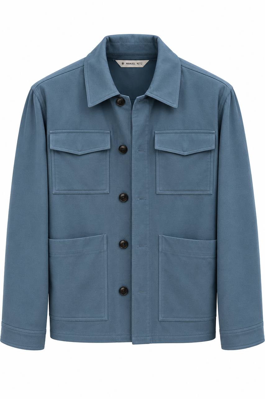 Overshirt Uomo Coordinato in Lana con Tasconi - De Matteo Uomo