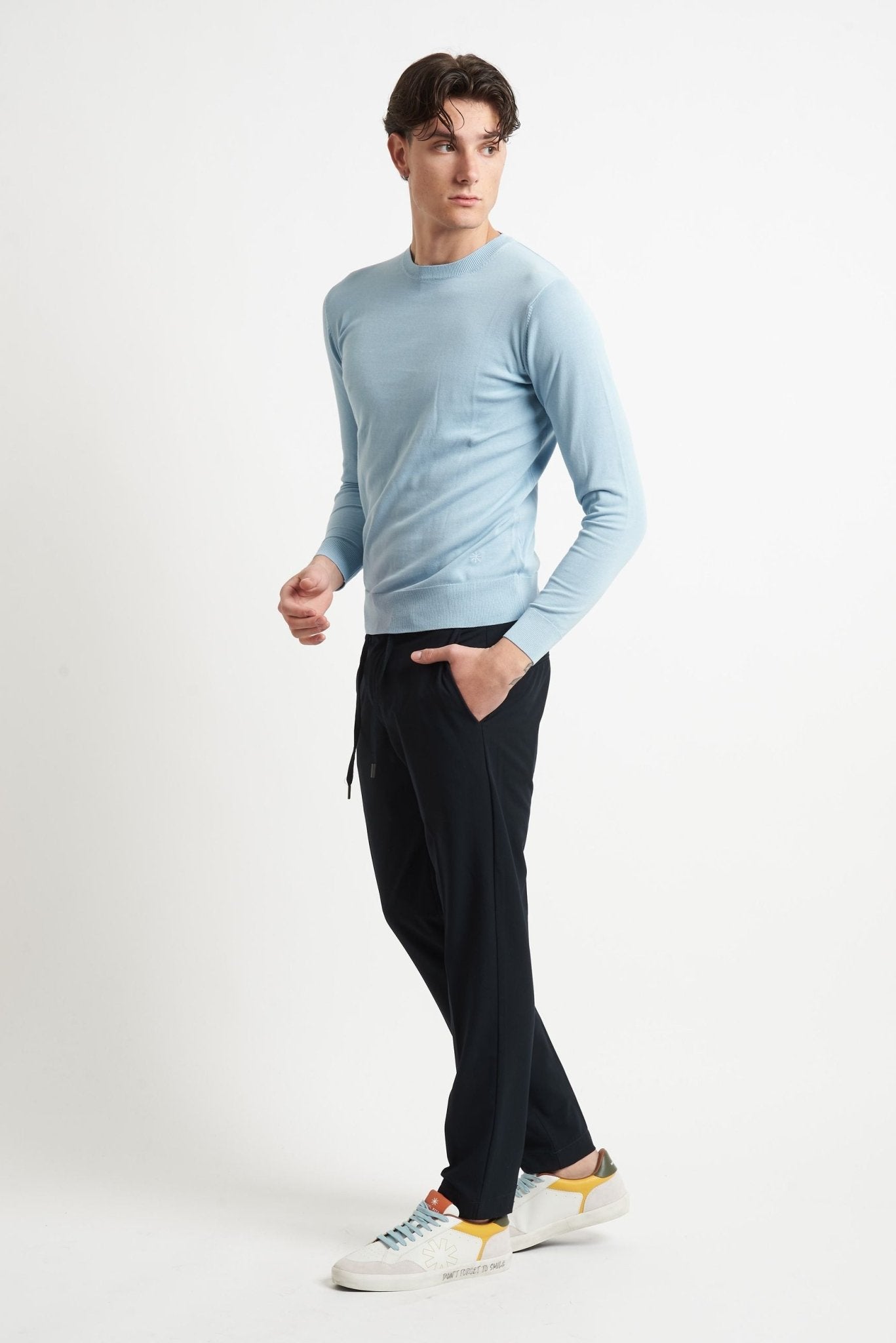 Pantalaccio con Laccetto Posteriore e Chiusura con Zip e Bottone - De Matteo Uomo