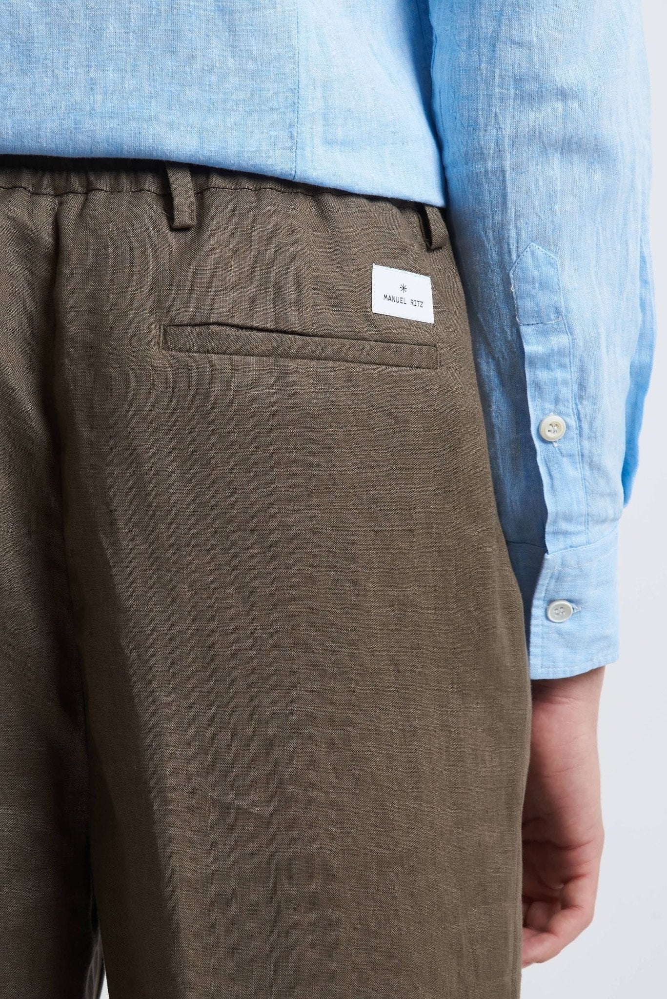 Pantalaccio Coordinato in Lino con Doppia Pence - De Matteo Uomo