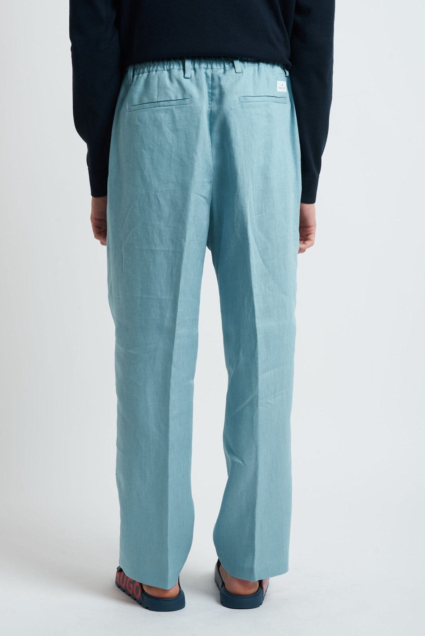 Pantalaccio Coordinato in Lino con Doppia Pence - De Matteo Uomo