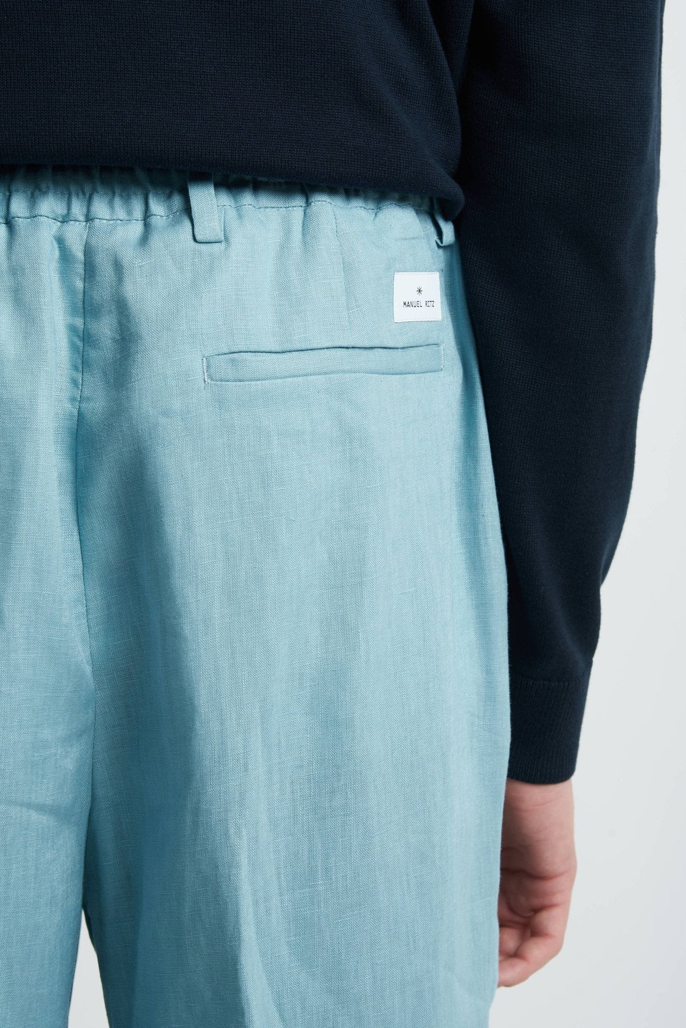 Pantalaccio Coordinato in Lino con Doppia Pence - De Matteo Uomo