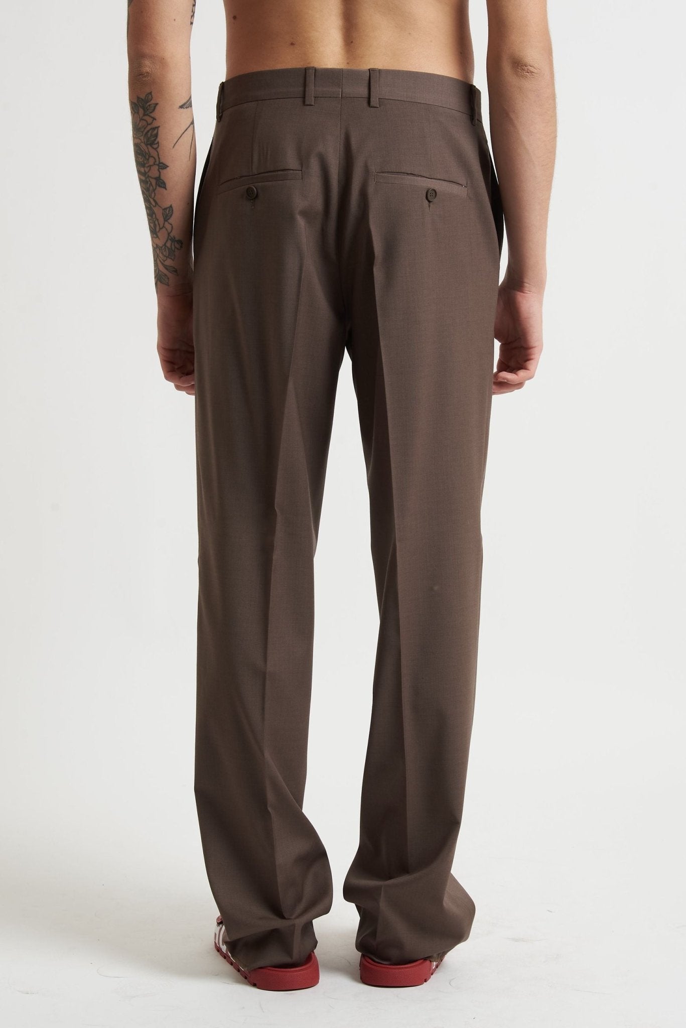 Pantalone Baggy in Fresco Lana con Fondo Largo p1007 - De Matteo Uomo