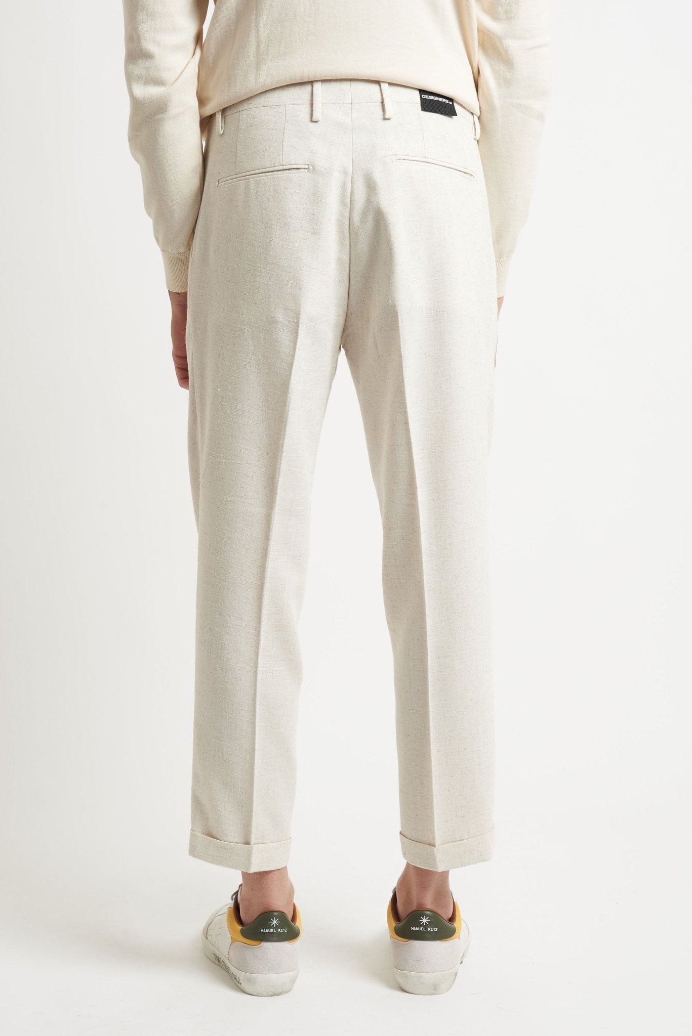 Pantalone con Doppia Pence Baciata e Fondo Regolare - De Matteo Uomo