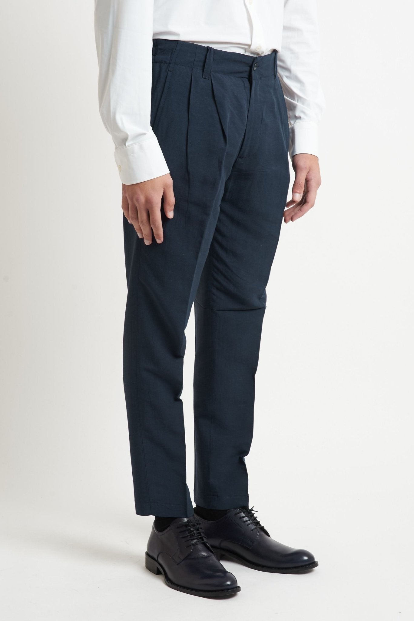 Pantalone Coordinato con Doppia Pence e Bustino Alto - De Matteo Uomo