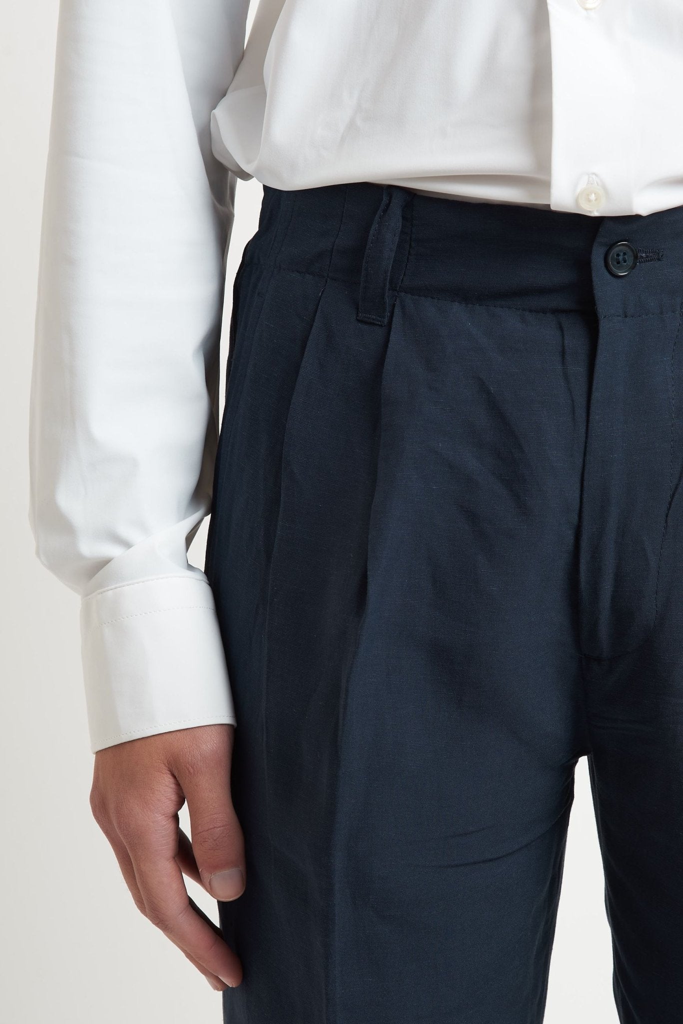 Pantalone Coordinato con Doppia Pence e Bustino Alto - De Matteo Uomo