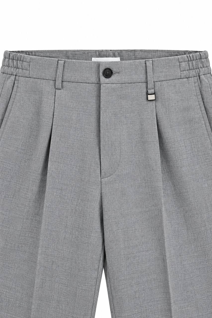 Pantalone Uomo con Pence e Fondo Comodo in Lana - De Matteo Uomo