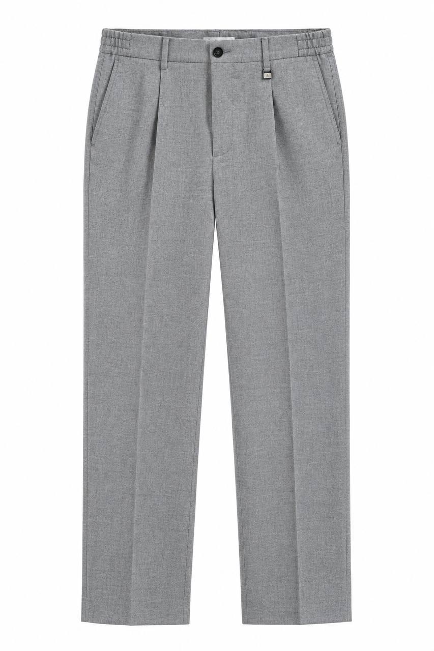 Pantalone Uomo con Pence e Fondo Comodo in Lana - De Matteo Uomo