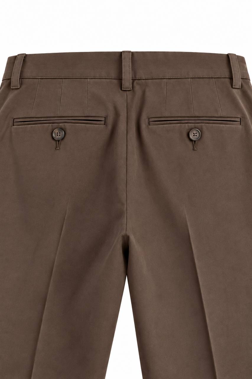 Pantalone Uomo in Cotone con Doppia Pence e Risvoltino - De Matteo Uomo
