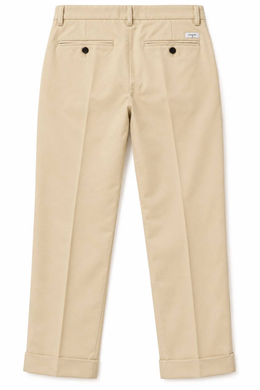 Pantalone Uomo in Cotone con Pinces e Risvoltino - De Matteo Uomo