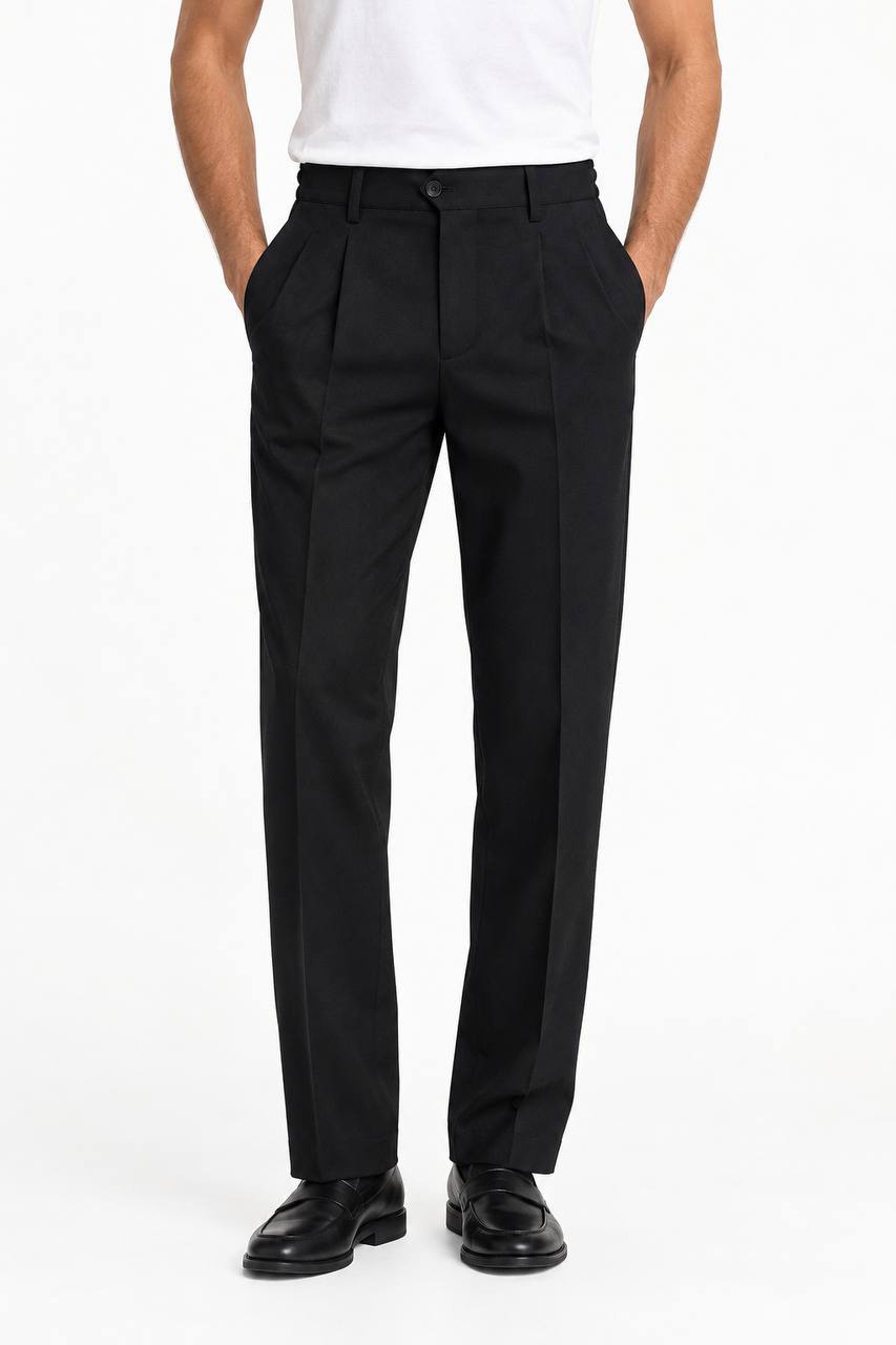 Pantalone Uomo in Jersey con Doppia Pence ed Elastico Posteriore - De Matteo Uomo