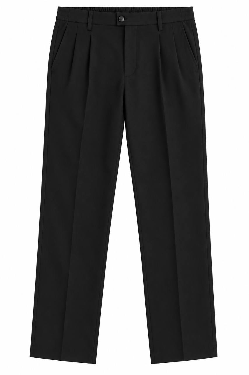 Pantalone Uomo in Jersey con Doppia Pence ed Elastico Posteriore - De Matteo Uomo