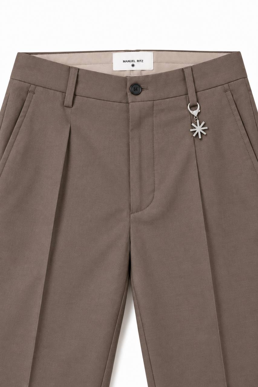 Pantalone Uomo in Lana con Una Pinces - De Matteo Uomo