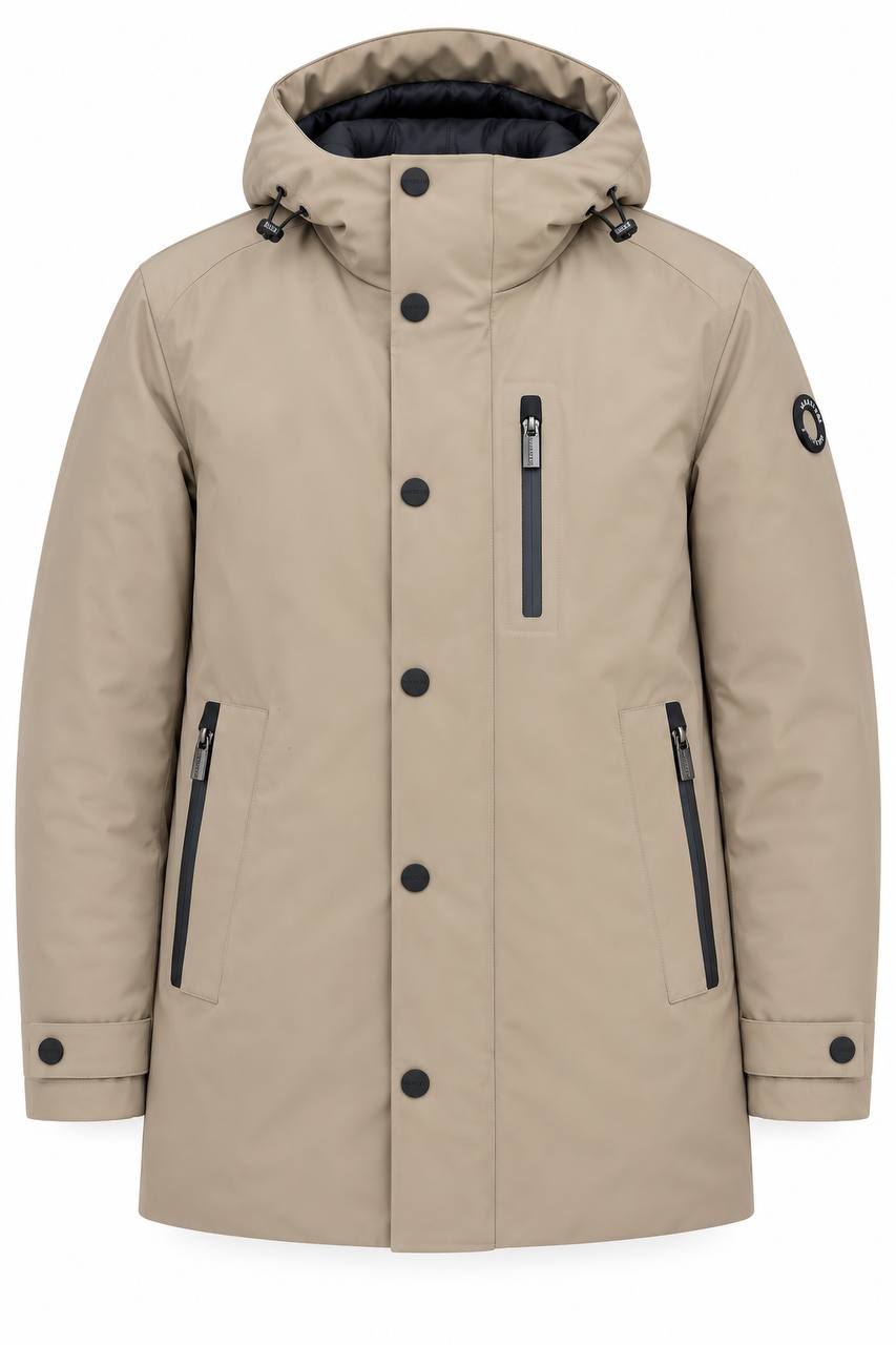 Parka Uomo in Tessuto Gommato con Doppia Chiusura - De Matteo Uomo