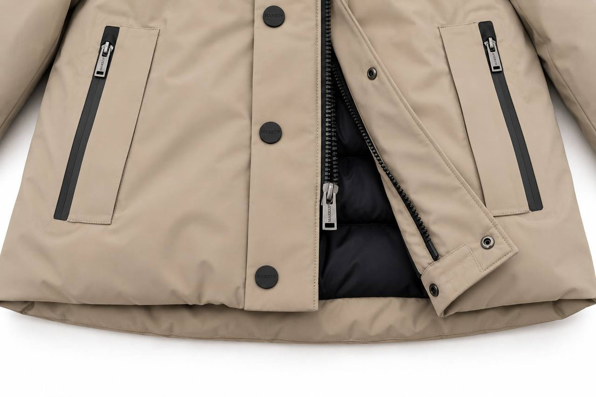 Parka Uomo in Tessuto Gommato con Doppia Chiusura - De Matteo Uomo