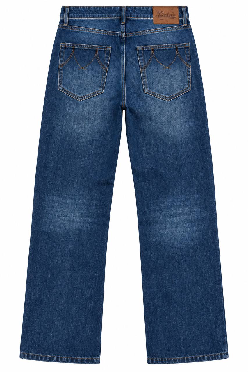 Jeans Uomo 5 Tasche Lavaggio Scuro in 100% Cotone