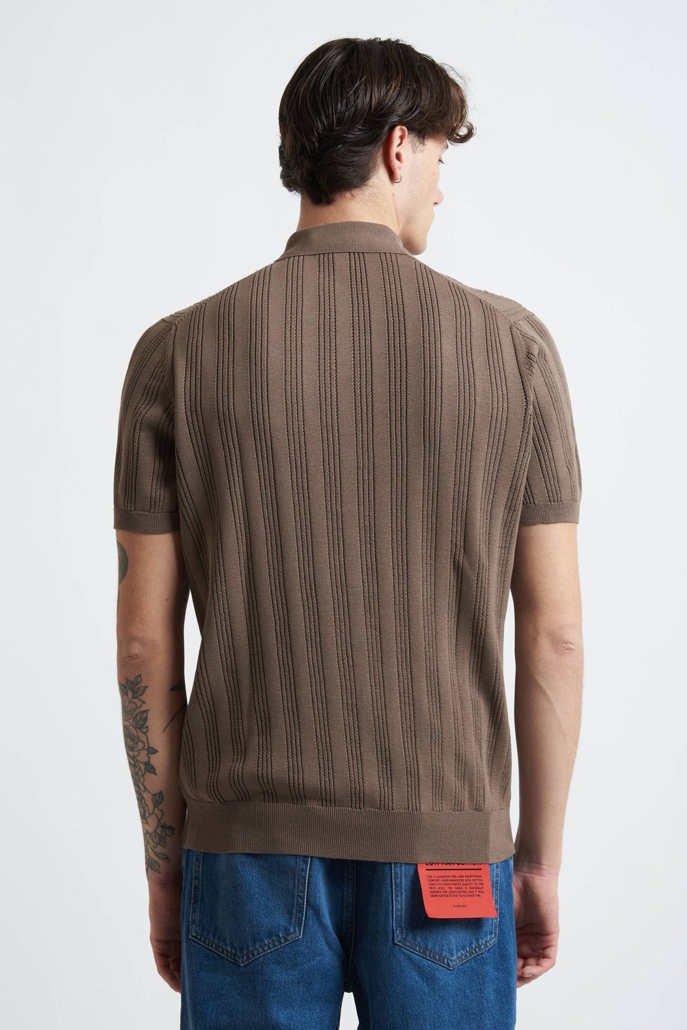 Polo Basic Traforata in Cotone con Bottoni - De Matteo Uomo