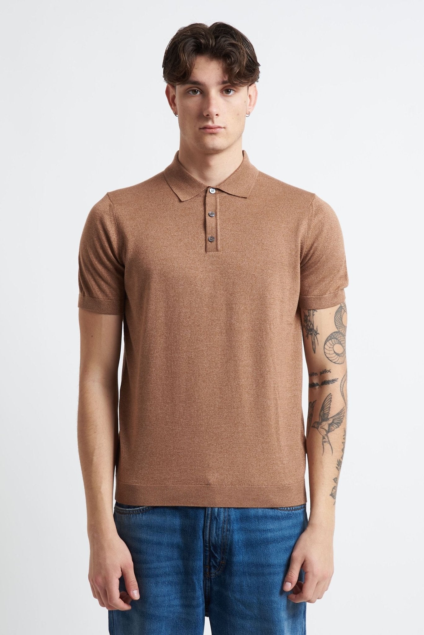 Polo Mezza Manica Basic con Chiusura a Bottoni - De Matteo Uomo