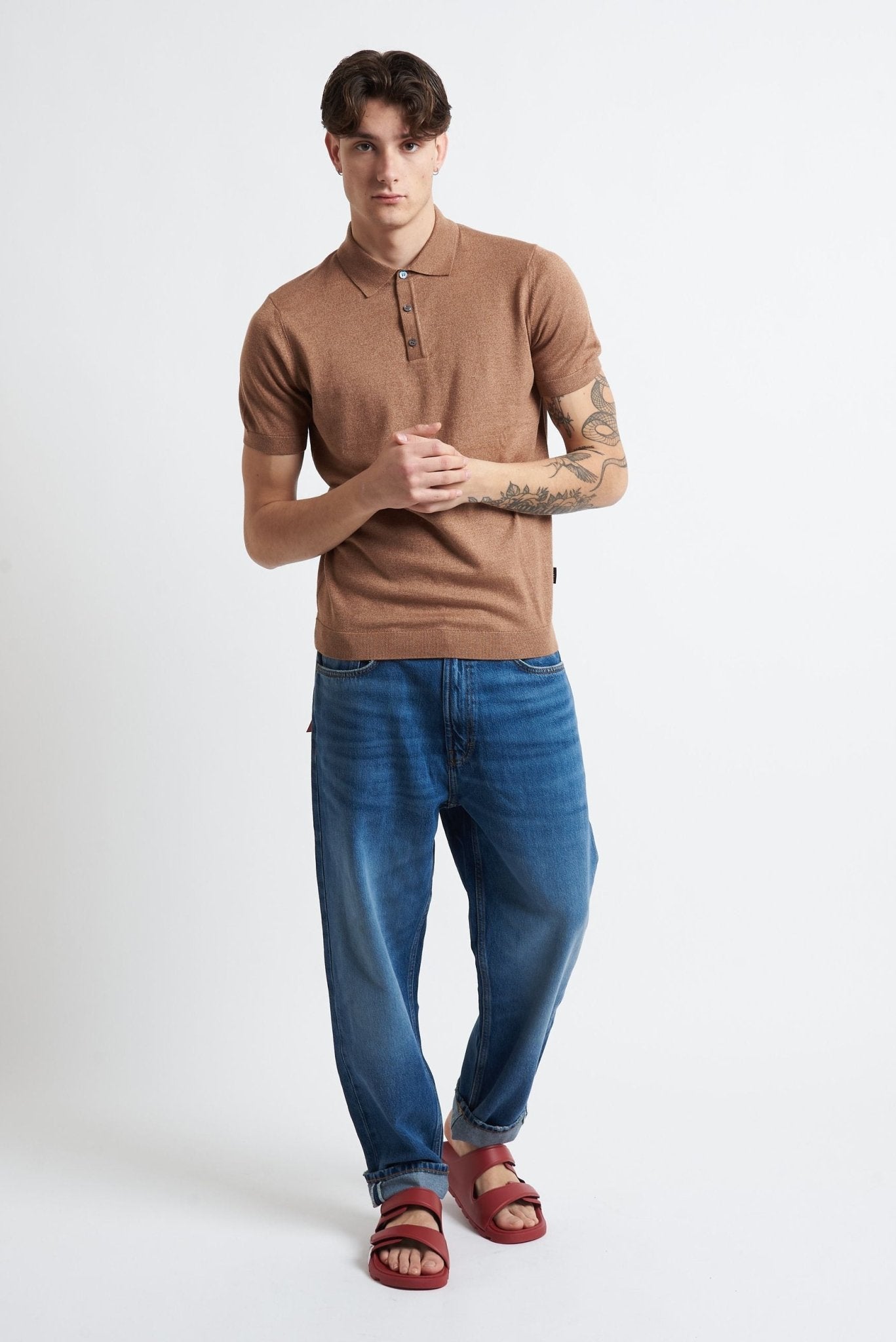 Polo Mezza Manica Basic con Chiusura a Bottoni - De Matteo Uomo