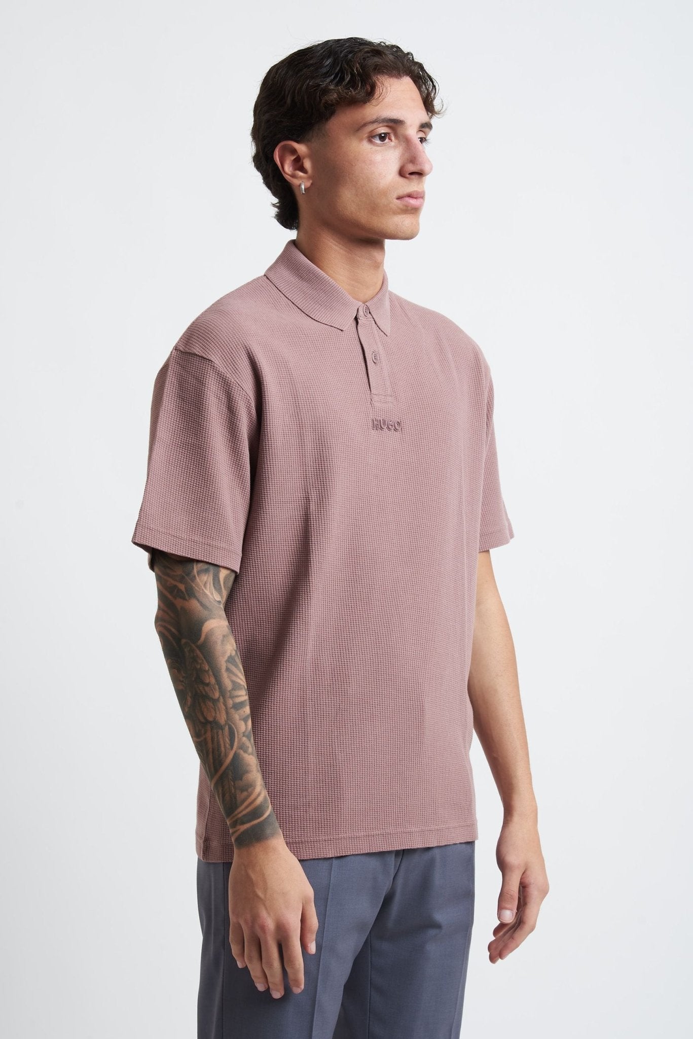 Polo Mezza Manica Basic in Cotone con Logo Frontale HUGO - De Matteo Uomo