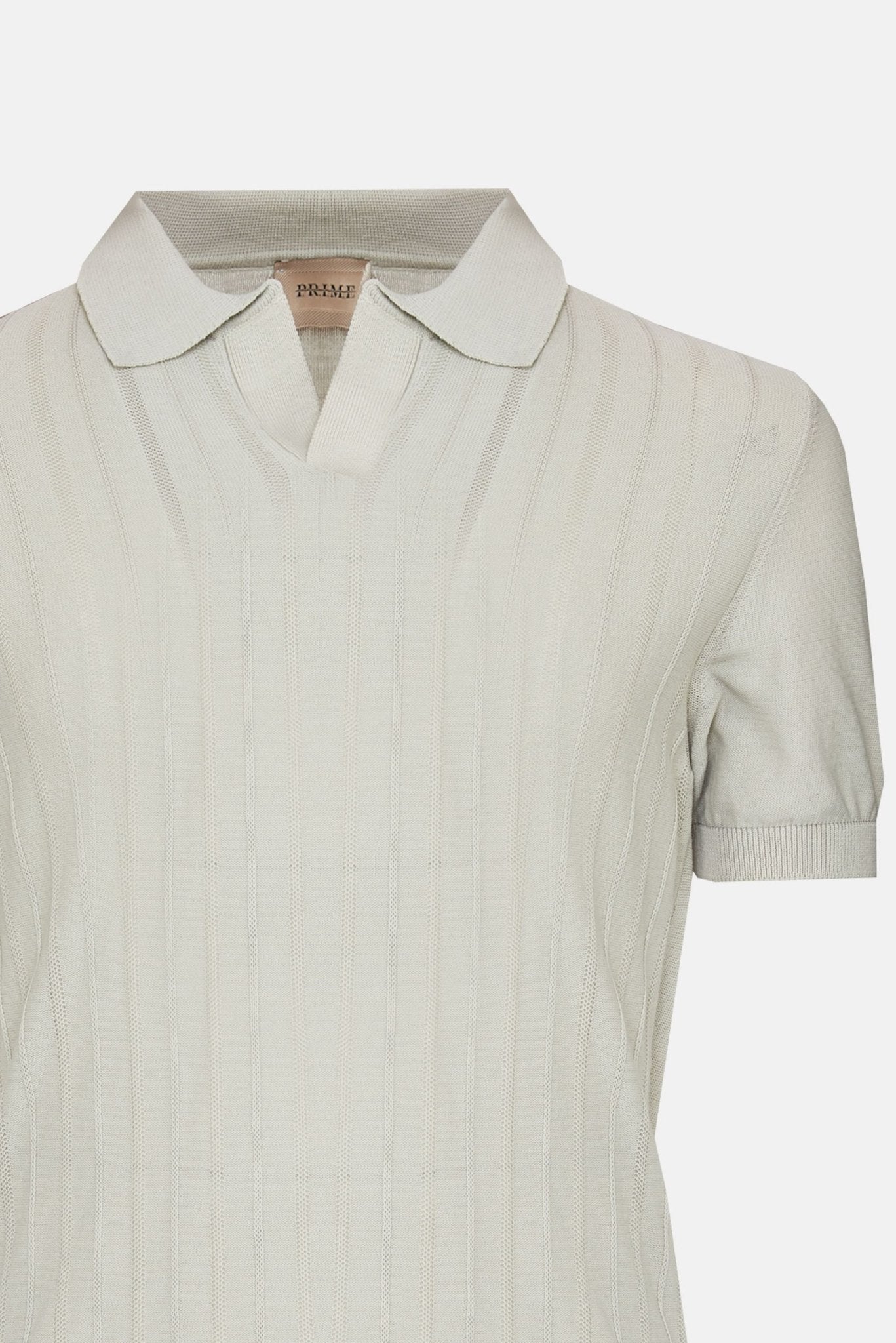 Polo Senza Bottoni con Trama Verticale MA30 - De Matteo Uomo