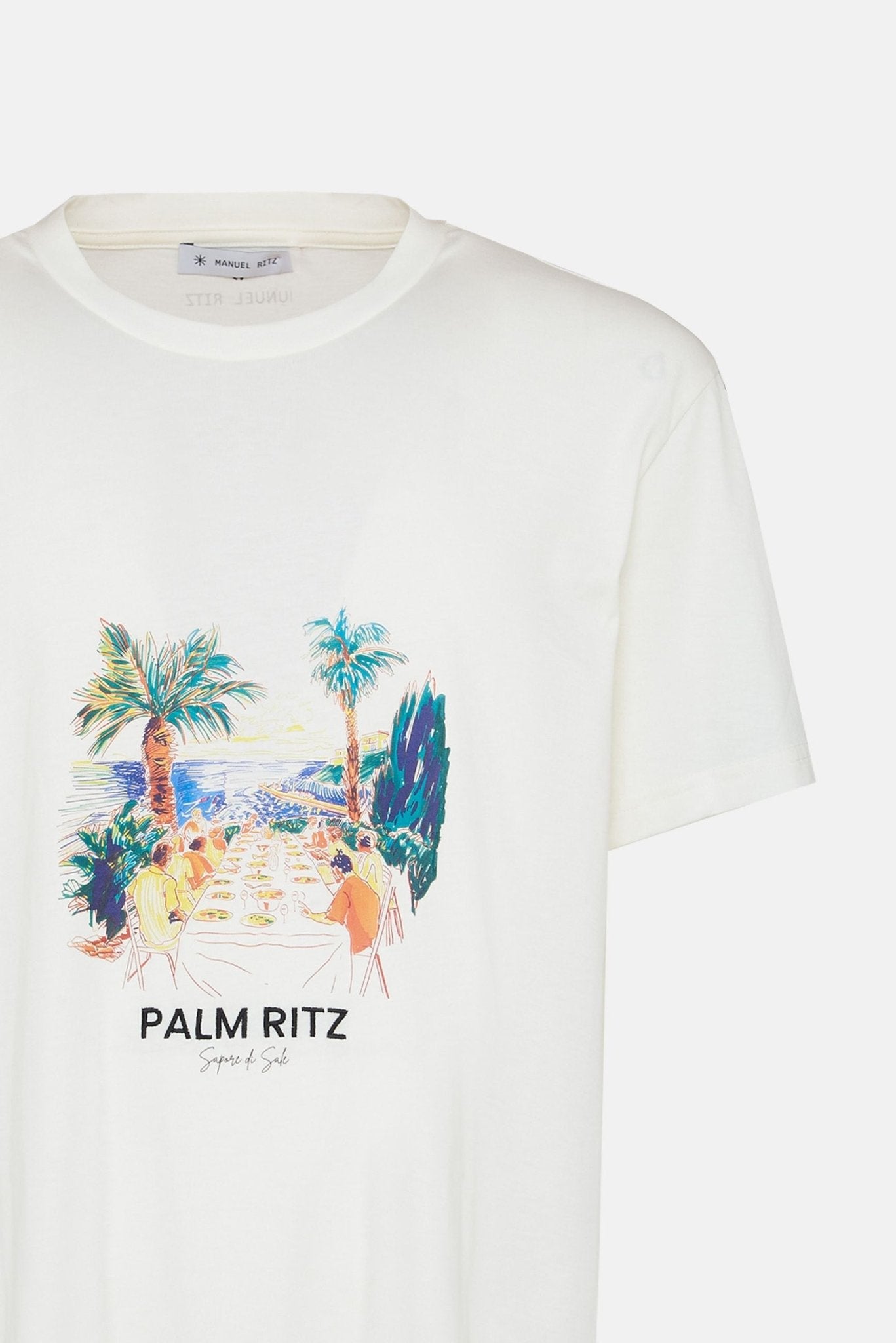 T-Shirt 100% Cotone con Stampa Frontale - De Matteo Uomo