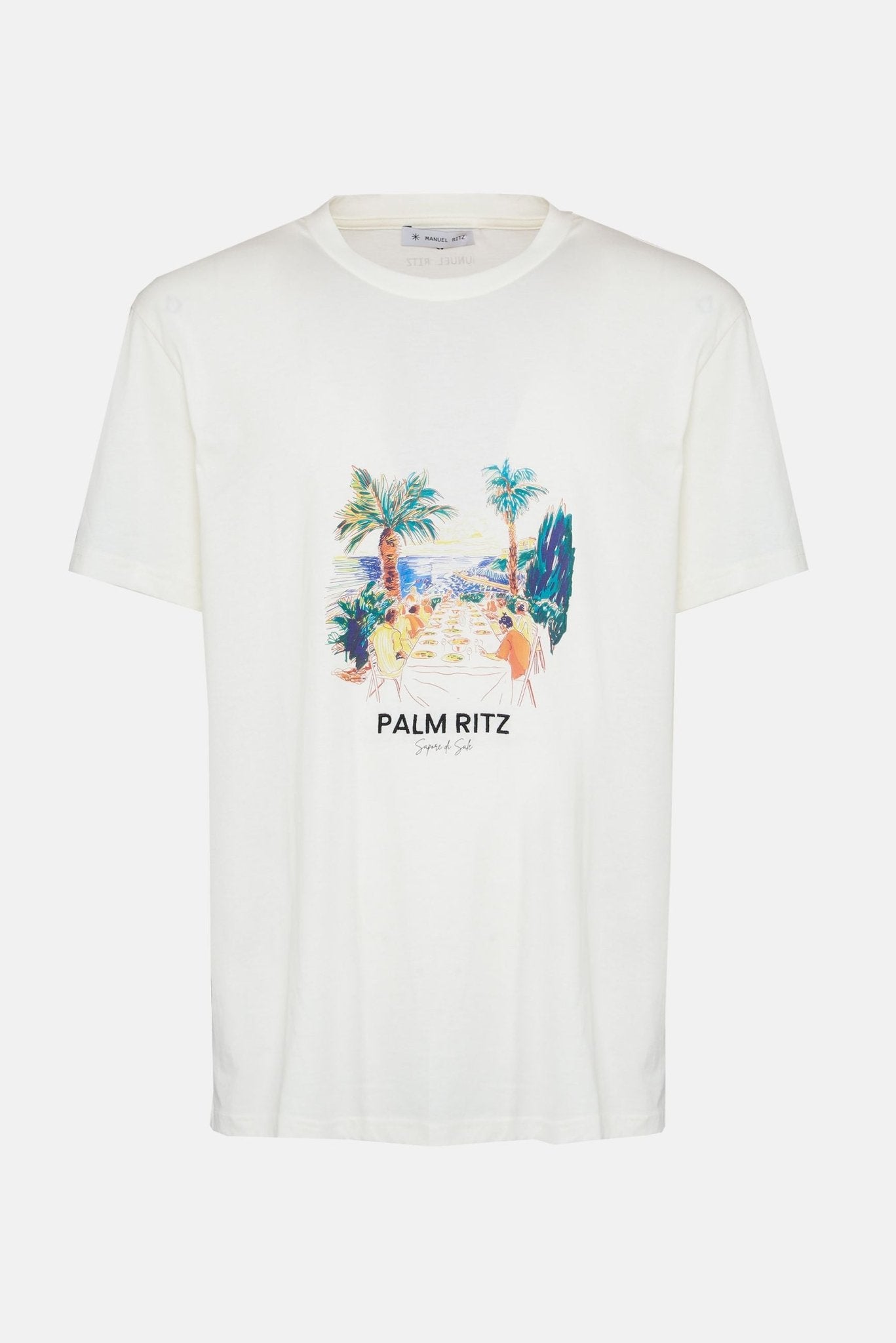 T-Shirt 100% Cotone con Stampa Frontale - De Matteo Uomo