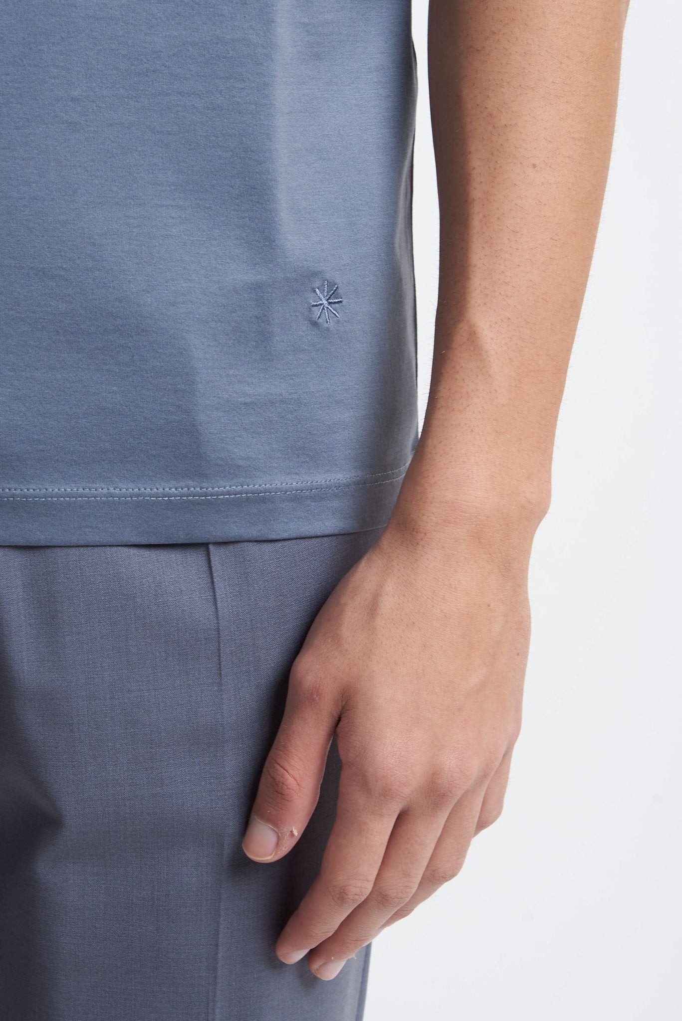 T-shirt Basic Grigia in Cotone - De Matteo Uomo