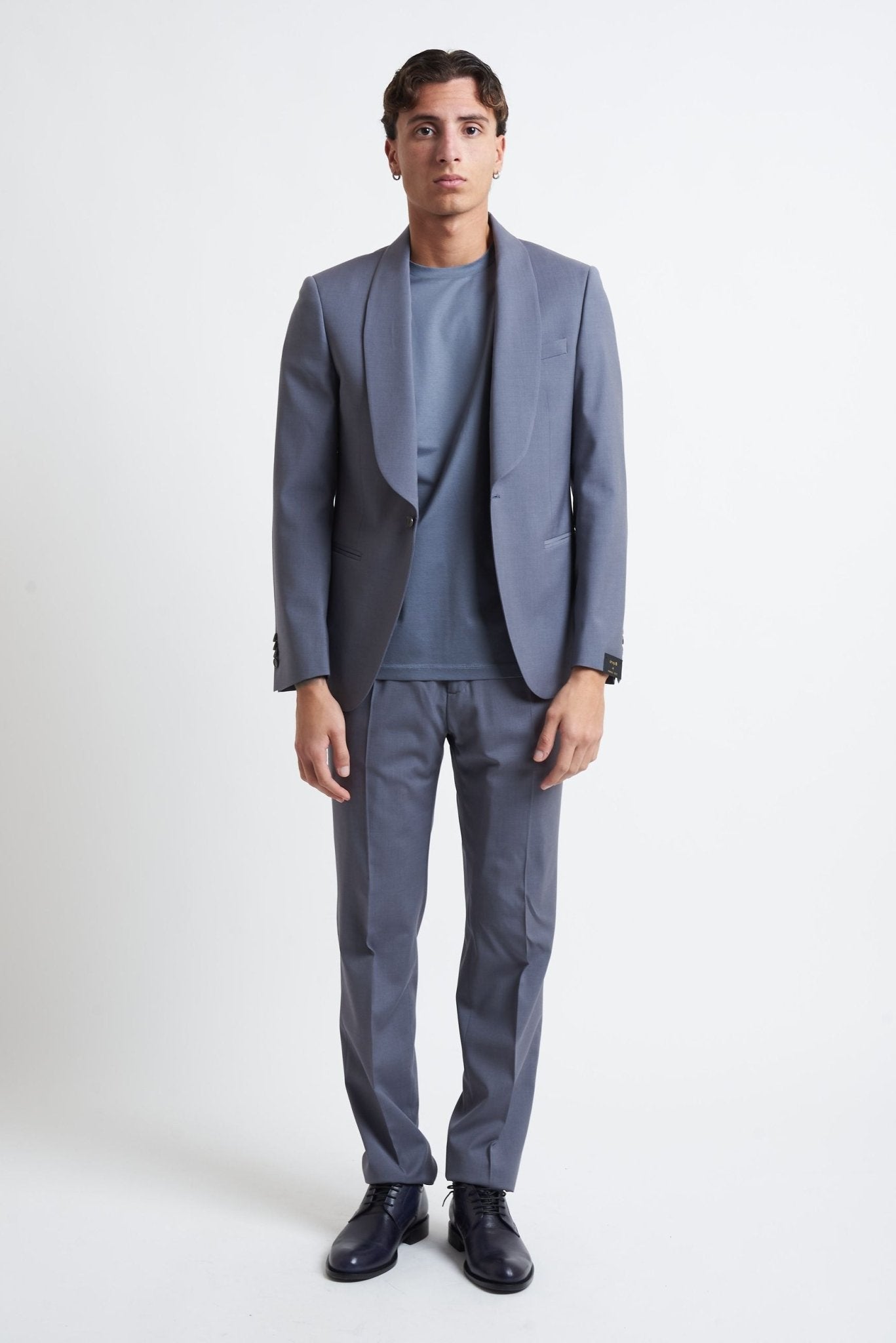 T-shirt Basic Grigia in Cotone - De Matteo Uomo
