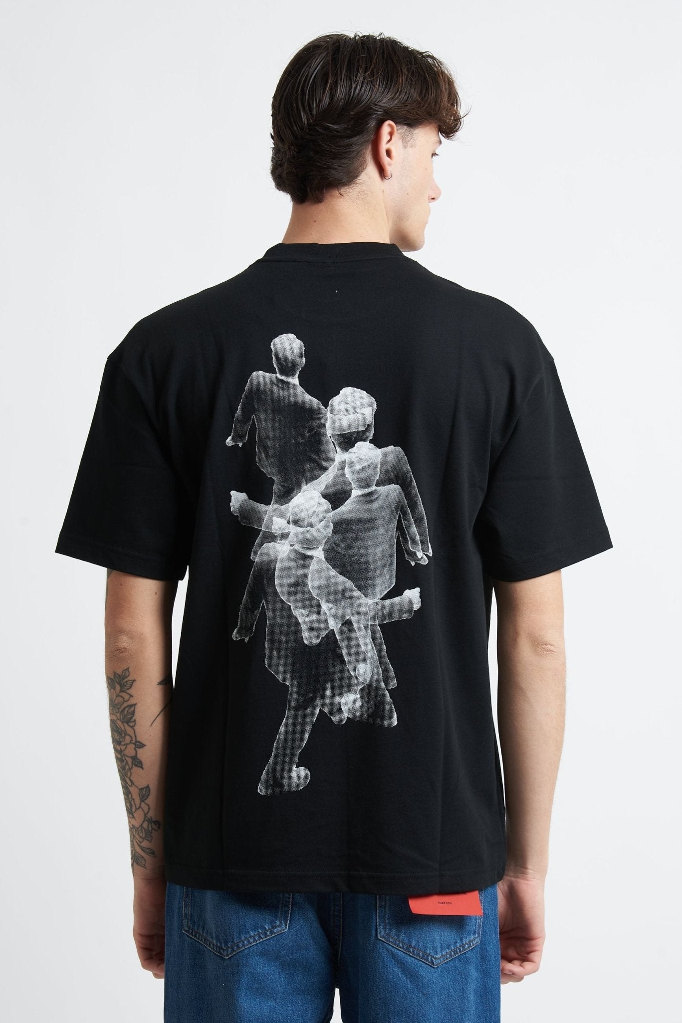 T-shirt Basic in Cotone con Stampa Fronte e Retro - De Matteo Uomo