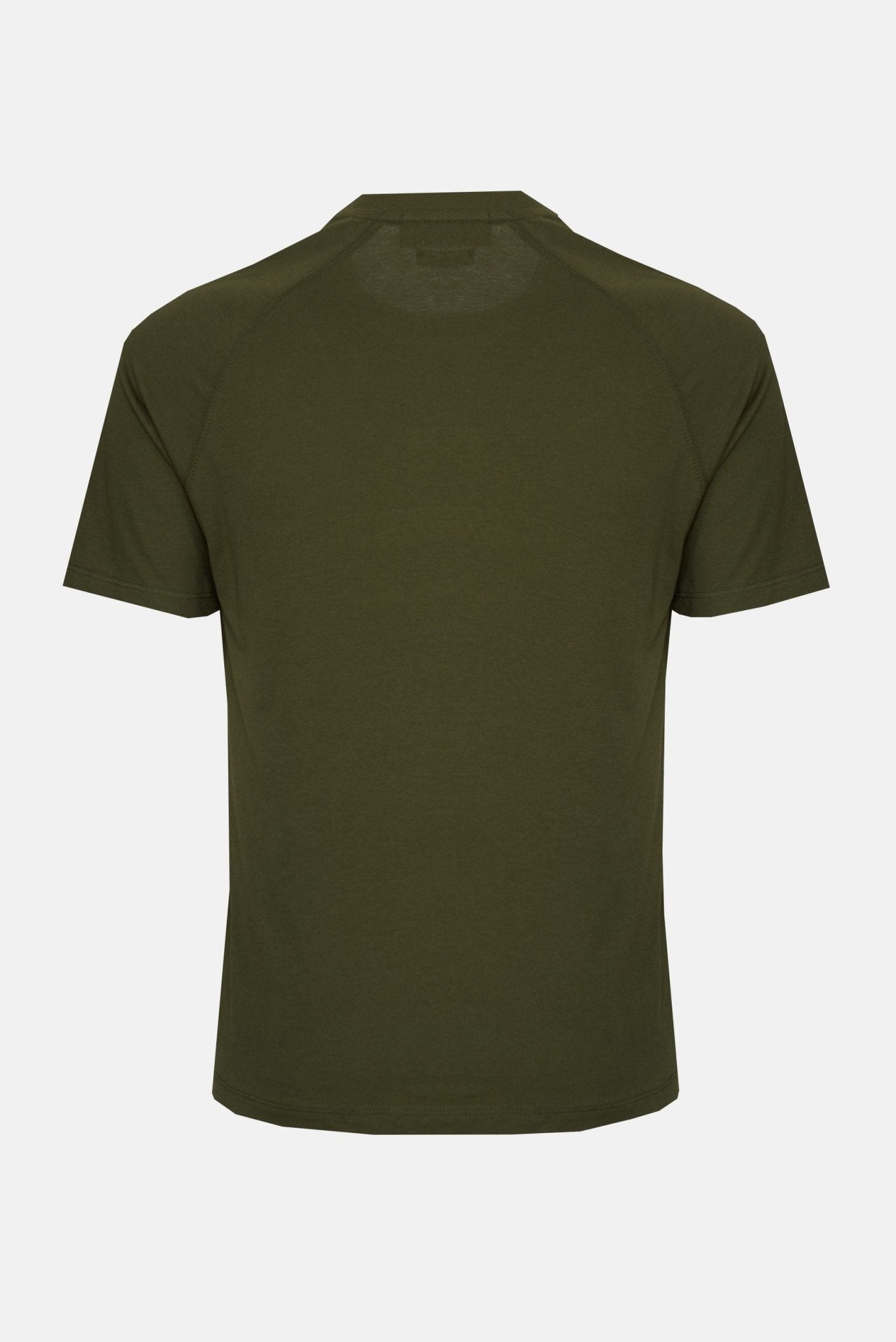 T-Shirt Girocollo in Cotone con Manica Raglan e Dettaglio Triangolo - De Matteo Uomo