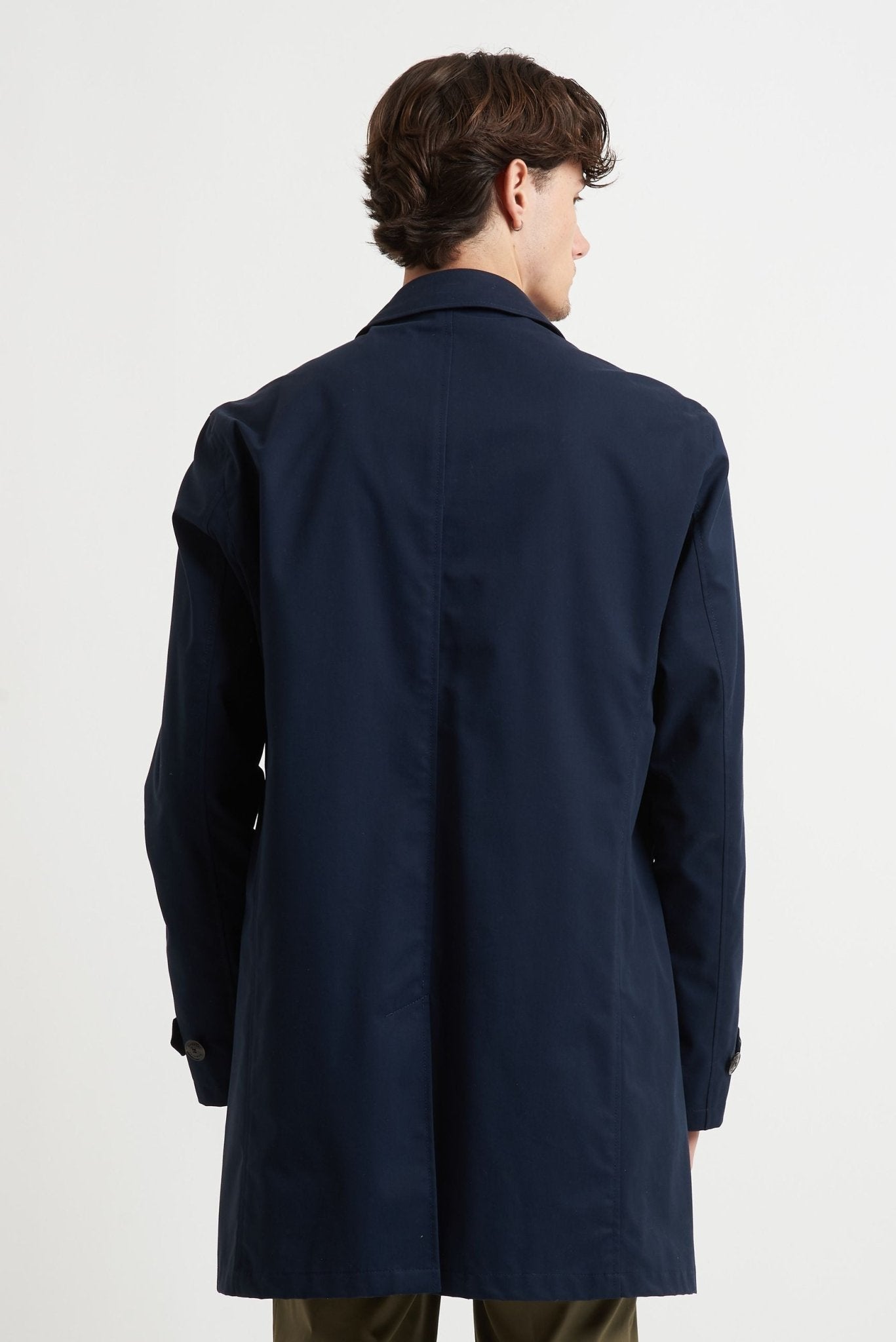 Trench Impermeabile con Collo Camicia e Tasche con Pattina 59051 - De Matteo Uomo