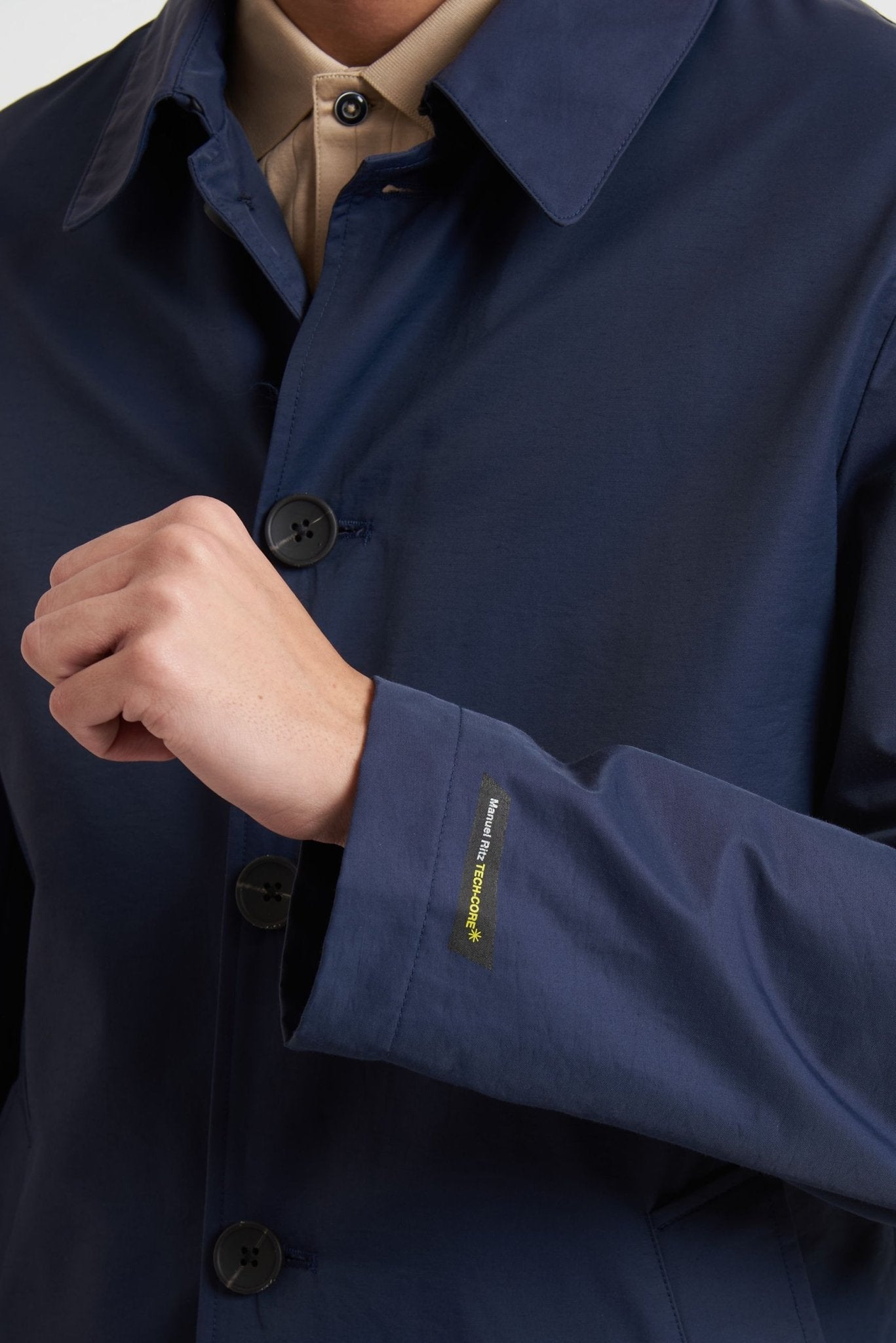 Trench Impermeabile con Collo Camicia e Tasche con Pattina h8400 - De Matteo Uomo