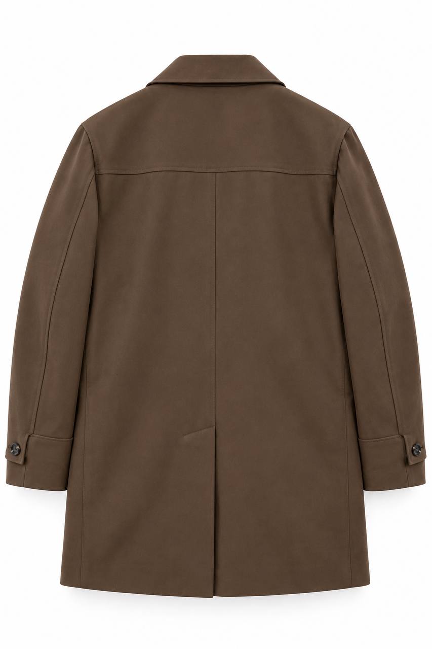 Trench Uomo con Collo Camicia e Spacco Singolo - De Matteo Uomo