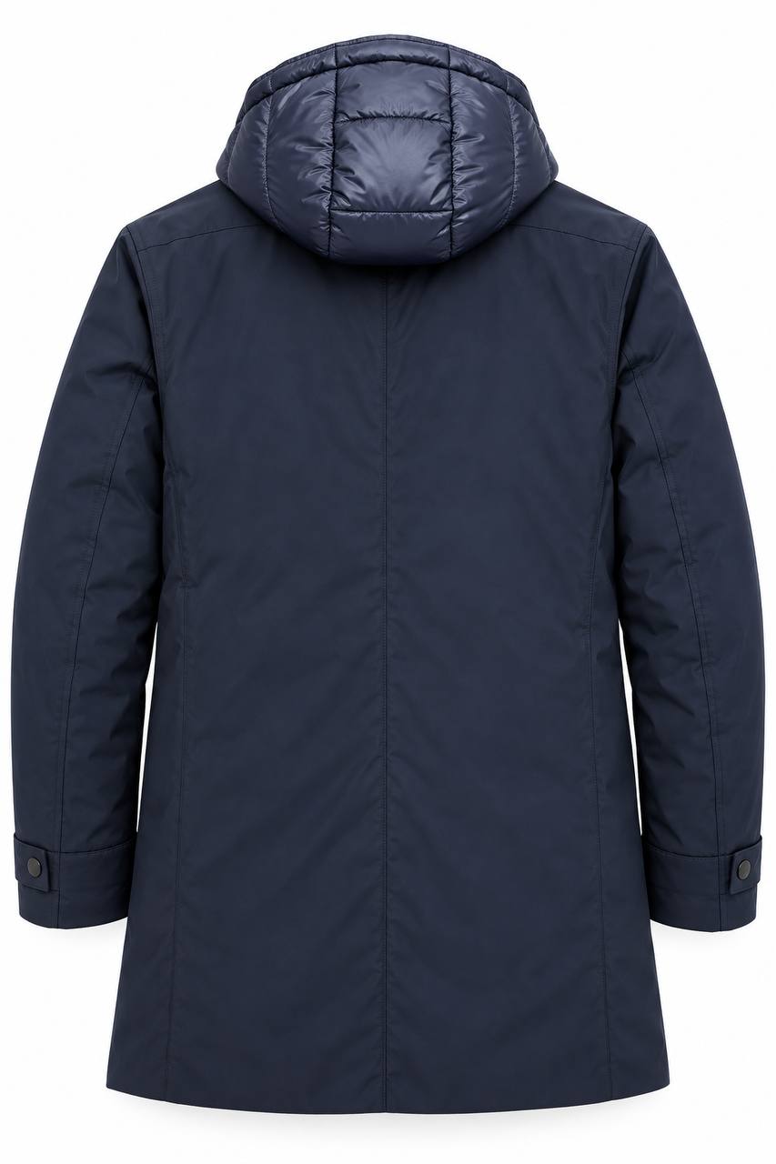 Trench Uomo Termico e Idrorepellente con Cappuccio Removibile - De Matteo Uomo