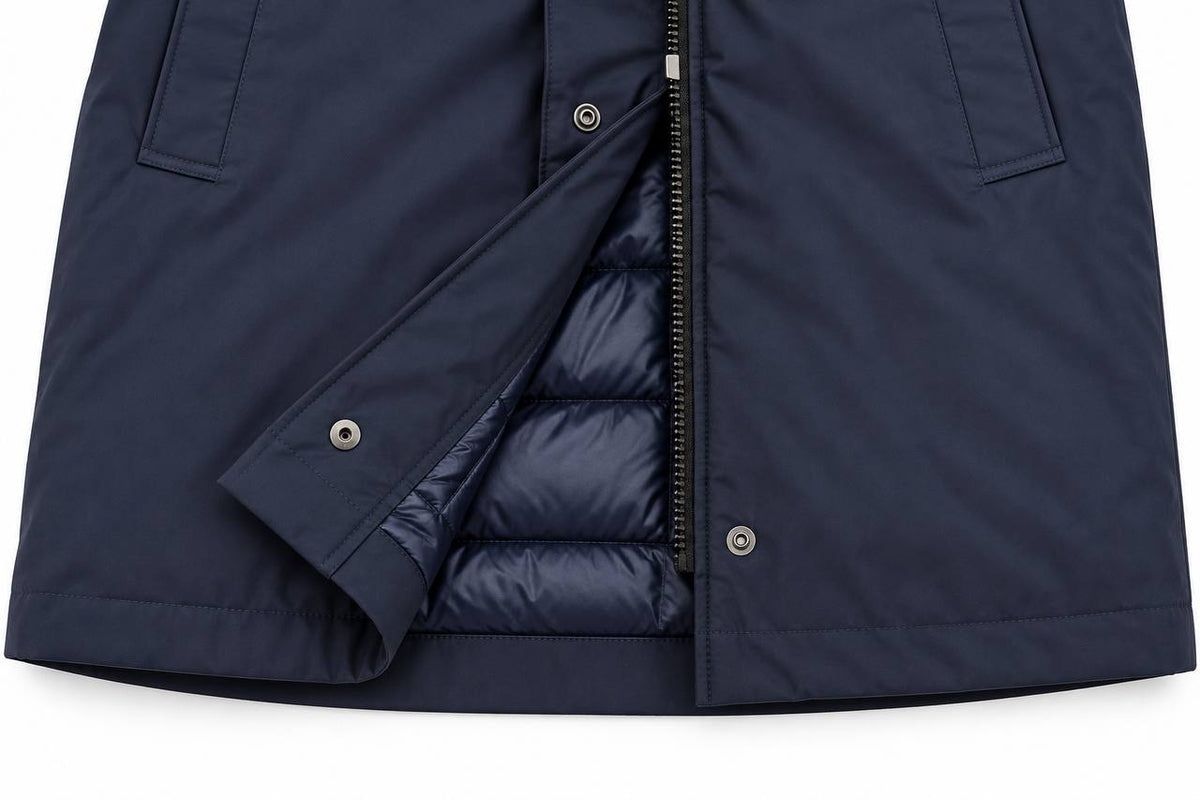 Trench Uomo Termico e Idrorepellente con Cappuccio Removibile - De Matteo Uomo
