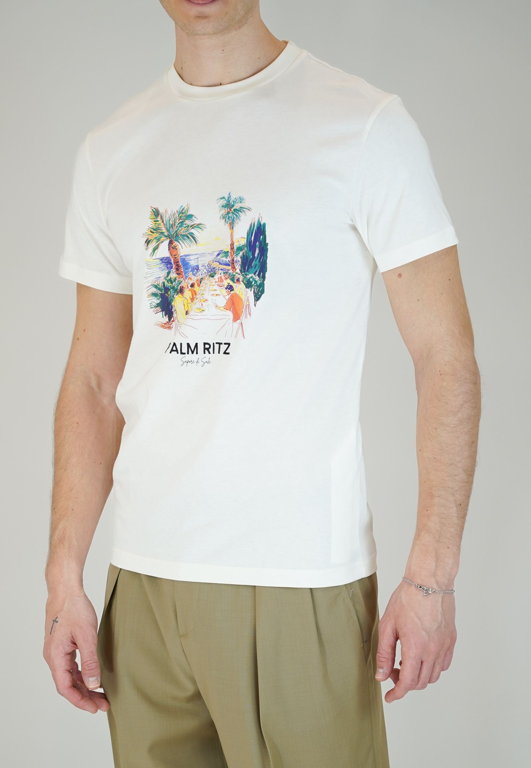 T-Shirt 100% Cotone con Stampa Frontale