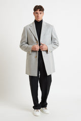 manuel ritz Cappotto Uomo Monopetto Fit in Panno Misto Lana C4448