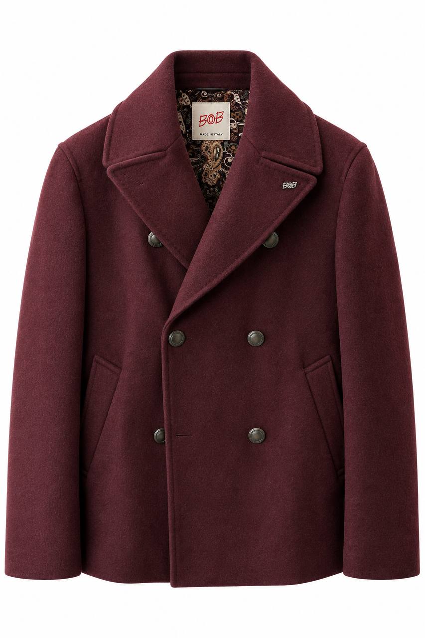 Cappottino Uomo Corto Doppiopetto con Rever Largo
