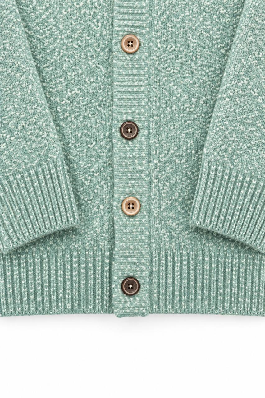 Cardigan Uomo Bouclé Color Menta